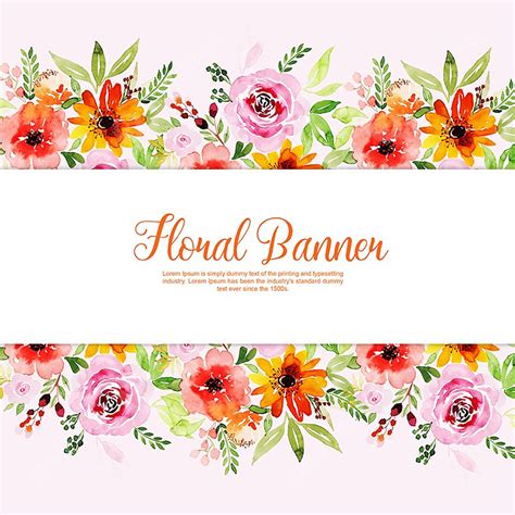 Banner Floral Background Vectors .